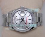 Copy Rolex Day-Date Silver Dial Fluted Bezel Watch 36MM